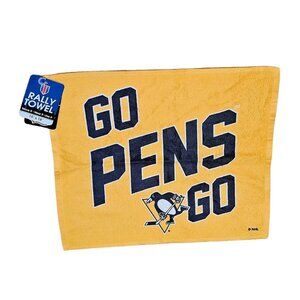 Pittsburgh Penguins Fan Rally Towel "Go Pens Go" NHL 15"X18" in Team Color New